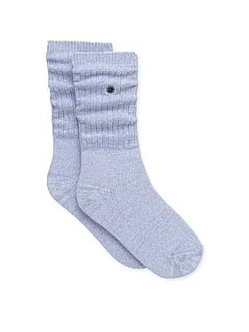 Rib Knit Slouchy Crew Sock
