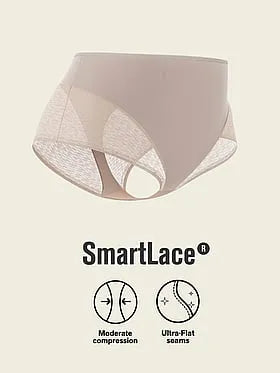 Moderate Compression Tummy Control Sheer Lace Shaper Panty