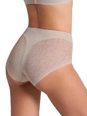 Moderate Compression Tummy Control Sheer Lace Shaper Panty