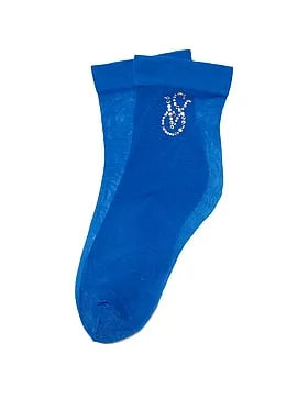 Sheer Crystal Logo Socks