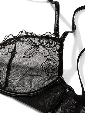 Midnight Affair Embroidery Low-Cut Demi Bra
