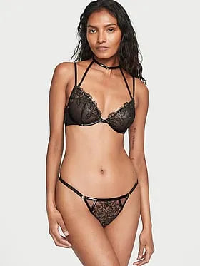 Midnight Affair Embroidery Low-Cut Demi Bra
