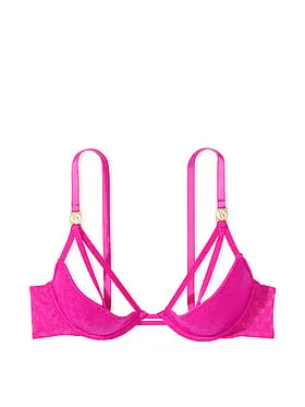 Logo Lace Peekaboo Demi Bra