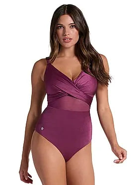 Cross-Front One-Piece Swimsuit