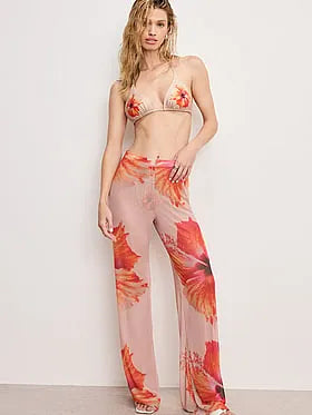 Mesh Wide Leg Pants