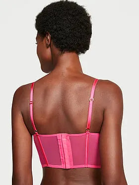 Wicked Shimmer Heart Embroidery Peekaboo Corset Top