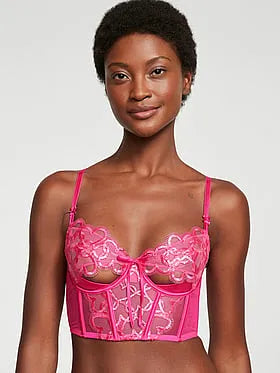 Wicked Shimmer Heart Embroidery Peekaboo Corset Top