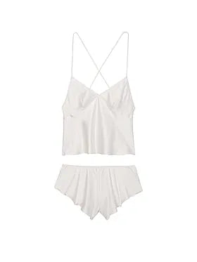 Satin Open-Back Cami & Shorts Set