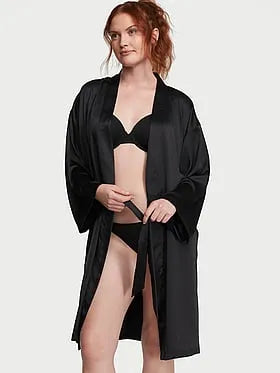 Signature Satin Midi Robe