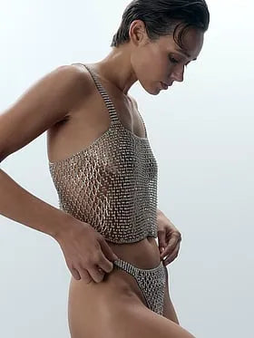 Elsa Sparkle Lattice Cami