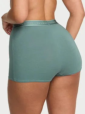 Logo Cotton High-Waist Boyshort Panty