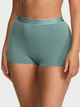 Logo Cotton High-Waist Boyshort Panty