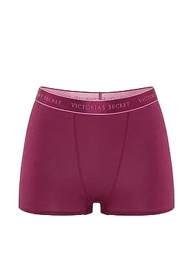 Logo Cotton High-Waist Boyshort Panty