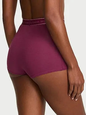 Logo Cotton High-Waist Boyshort Panty