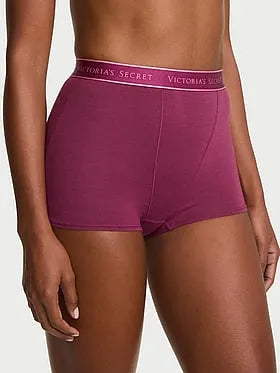 Logo Cotton High-Waist Boyshort Panty
