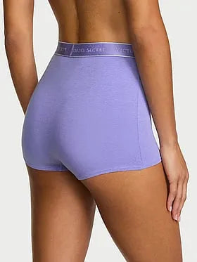 Logo Cotton High-Waist Boyshort Panty