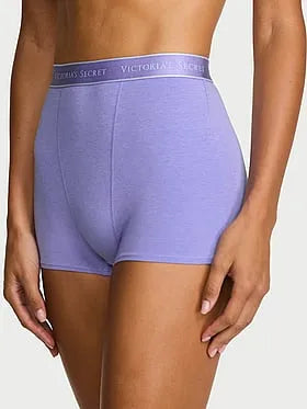 Logo Cotton High-Waist Boyshort Panty
