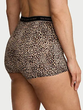 Logo Cotton High-Waist Boyshort Panty