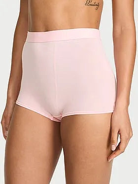 Logo Cotton High-Waist Boyshort Panty