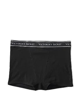Logo Cotton High-Waist Boyshort Panty