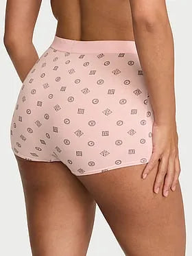 Logo Cotton High-Waist Boyshort Panty