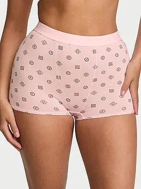 Logo Cotton High-Waist Boyshort Panty