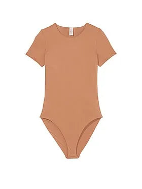 Bodywear by Victoria with FeatherSoftâ¢ Innovation Short-Sleeve Bodysuit