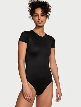 Bodywear by Victoria with FeatherSoftâ¢ Innovation Short-Sleeve Bodysuit
