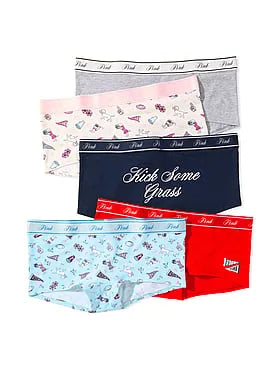 5-Pack Logo Cotton Boyshort Panties