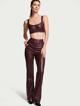 Faux Leather Mini Corset Top