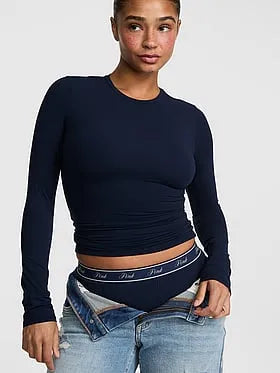 PINK Base Stretchâ¢ Long-Sleeve Tee