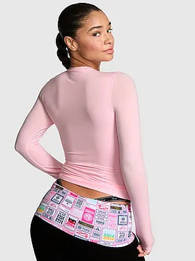 PINK Base Stretchâ¢ Long-Sleeve Tee