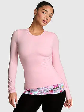 PINK Base Stretchâ¢ Long-Sleeve Tee