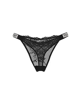 Shine Strap Lace Thong Panty