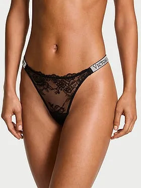 Shine Strap Lace Thong Panty
