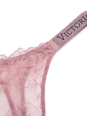 Shine Strap Lace Thong Panty