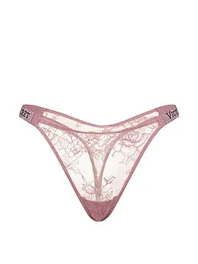 Shine Strap Lace Thong Panty