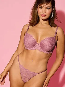 Twinkle Strap Lace V-String Panty