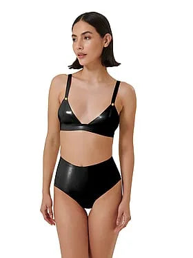 Latex High-Waist Hot Pant