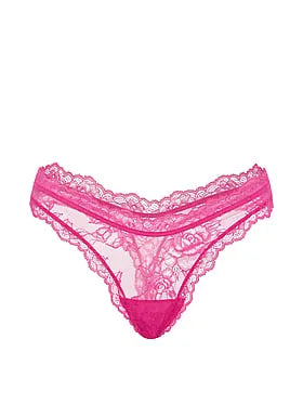 Rose Lace High-Leg Thong Panty