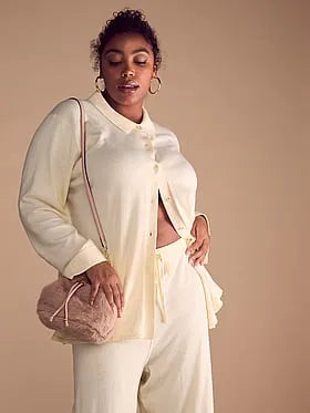 Luxe CrÃ¨me Knit Button-Up Shirt