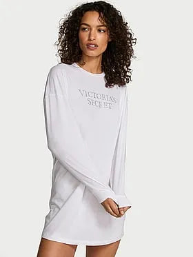 100% Cotton Long-Sleeve Sleep Tee
