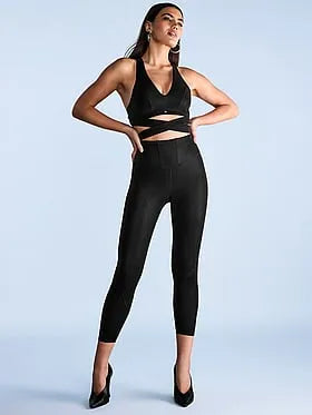 VSX SuedeEffect Plunge Wrap Sports Bra
