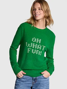 Collegiate Knit Crewneck Sweater