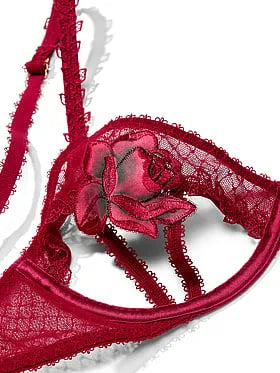 Red Rose Peekaboo Bra