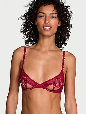 Red Rose Peekaboo Bra