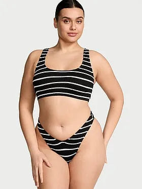 Crinkle Scoop Bralette Bikini Top