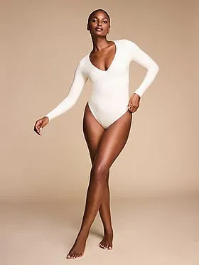 BODYWEAR by Victoria with FeatherSoftâ¢ Innovation Long-Sleeve Bodysuit