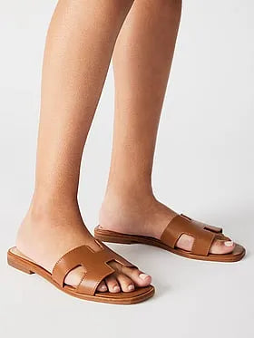 Hadyn Cognac Leather Sandals