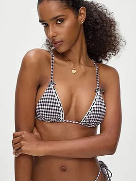 Lumia Seersucker Gingham Bikini Top